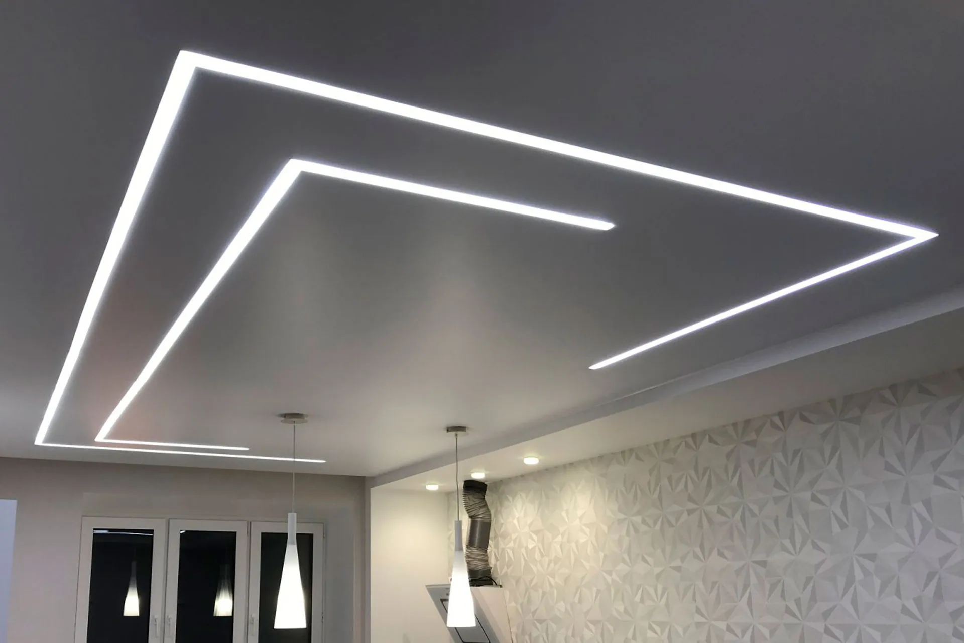 Modern geometric light lines